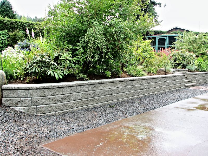 Block Retaining Wall Installation